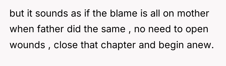 but it sounds as if the blame is all on...