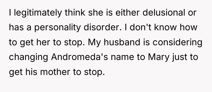 I legitimately think she is either delusional or has a...