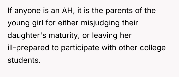 If anyone is an AH, it is the parents of...