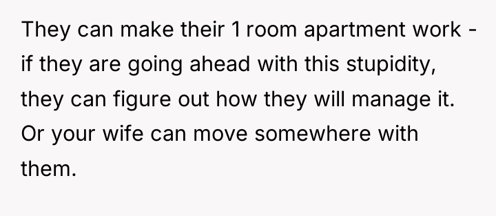 They can make their 1 room apartment work - if...