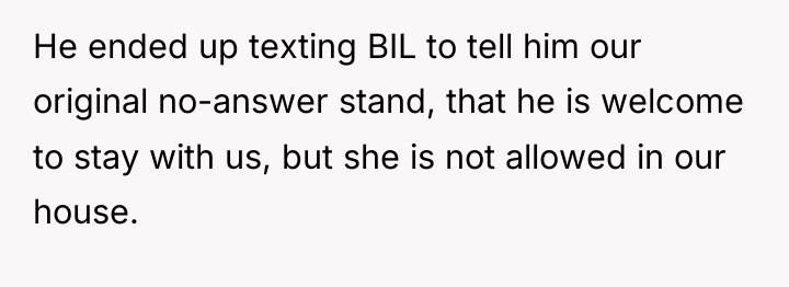 He ended up texting BIL to tell him our original...