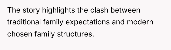 The story highlights the clash between traditional family expectations and...