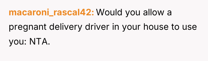 macaroni_rascal42 Would you allow a pregnant delivery driver in your...