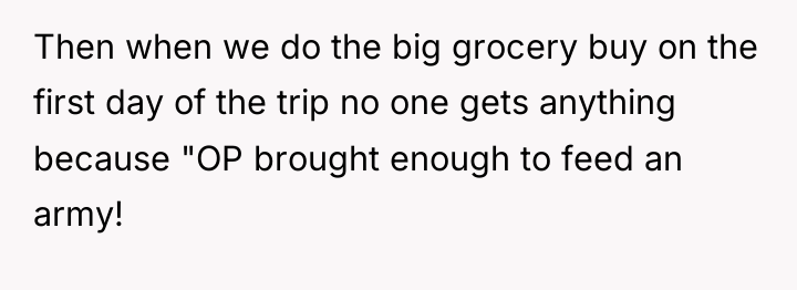 Then when we do the big grocery buy on the...