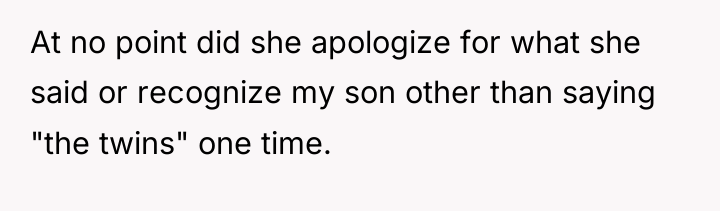 At no point did she apologize for what she said...