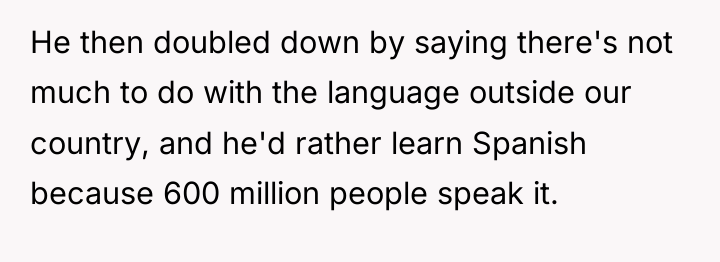 He then doubled down by saying there's not much to...