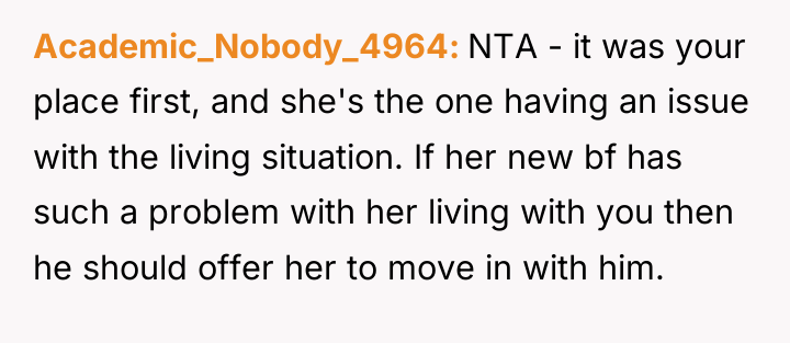 Academic_Nobody_4964 NTA - it was your place first, and she's...