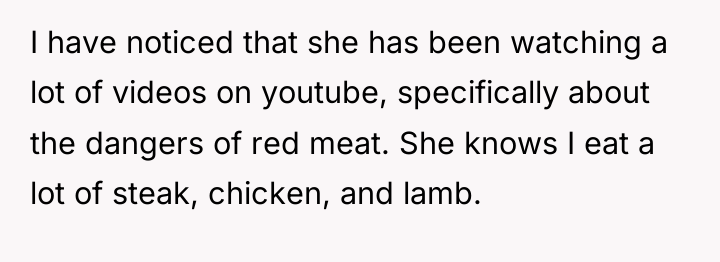 I have noticed that she has been watching a lot...