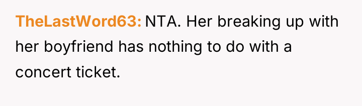 TheLastWord63 NTA. Her breaking up with her boyfriend has nothing...