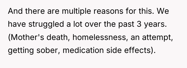 And there are multiple reasons for this. We have struggled...