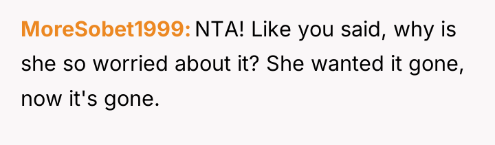 MoreSobet1999 NTA! Like you said, why is she so worried...