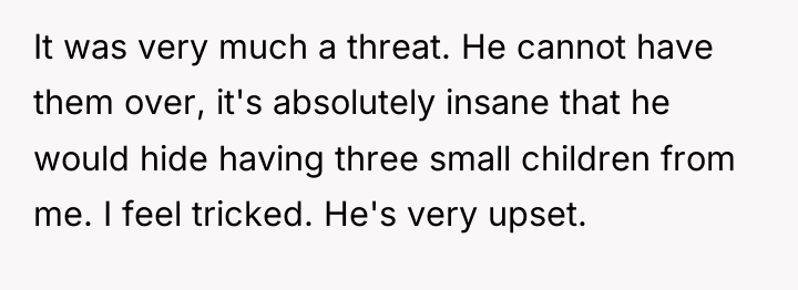 It was very much a threat. He cannot have them...