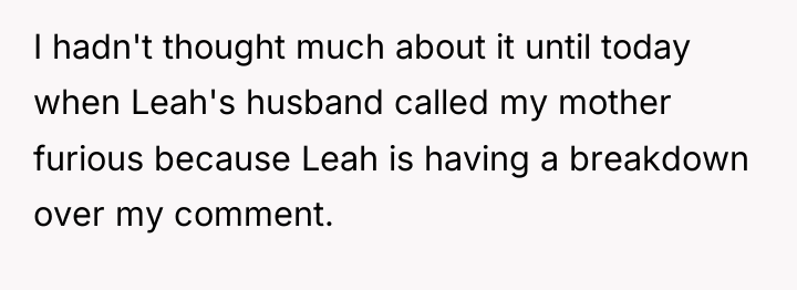 I hadn't thought much about it until today when Leah's...
