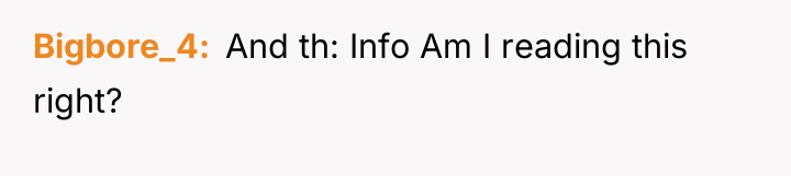 Bigbore_4 And th: Info Am I reading this right?