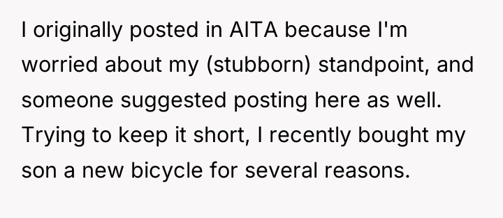 I originally posted in AITA because I'm worried about my...