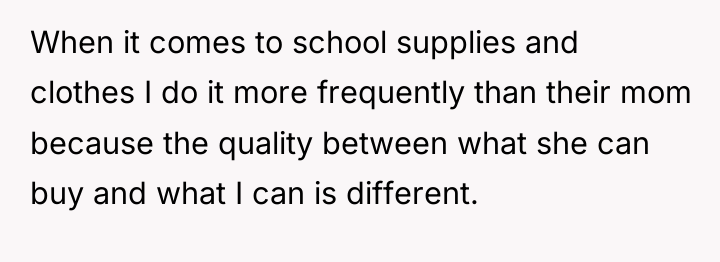 When it comes to school supplies and clothes I do...