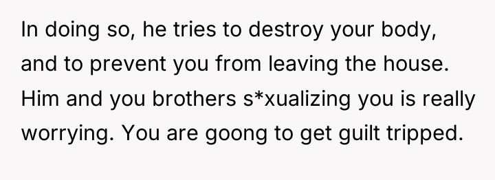 In doing so, he tries to destroy your body, and...