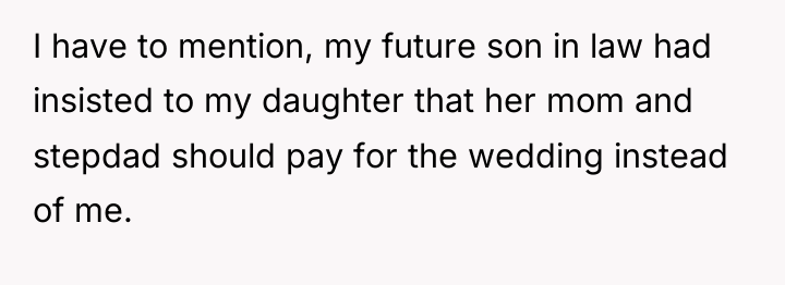 I have to mention, my future son in law had...