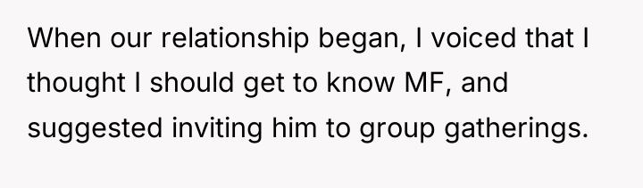 When our relationship began, I voiced that I thought I...