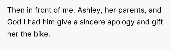 Then in front of me, Ashley, her parents, and God...