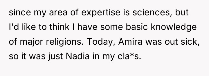 since my area of expertise is sciences, but I'd like...