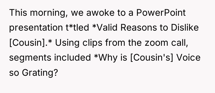 This morning, we awoke to a PowerPoint presentation t*tled *Valid...