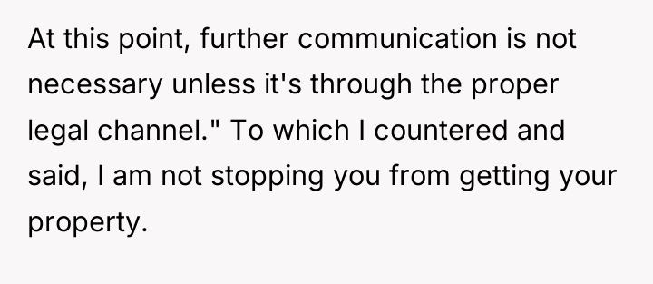 At this point, further communication is not necessary unless it's...
