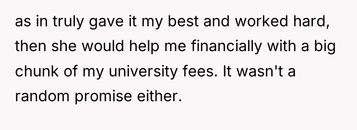 as in truly gave it my best and worked hard,...