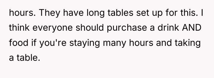 hours. They have long tables set up for this. I...