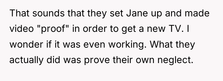 That sounds that they set Jane up and made video...