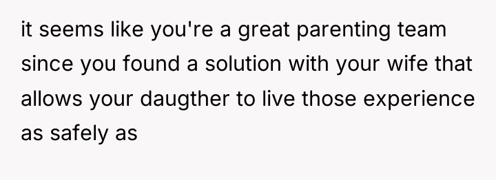 it seems like you're a great parenting team since you...