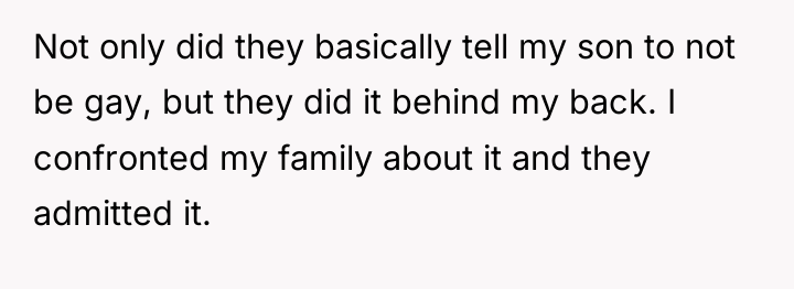 Not only did they basically tell my son to not...
