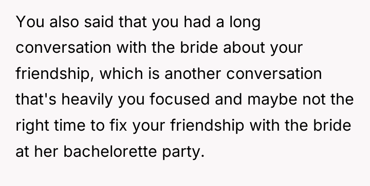 You also said that you had a long conversation with...