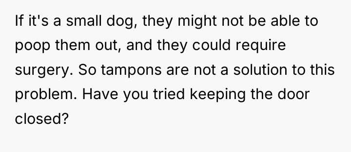 If it's a small dog, they might not be able...