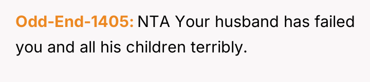 Odd-End-1405 NTA Your husband has failed you and all his...
