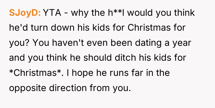 SJoyD YTA - why the h**l would you think he'd...