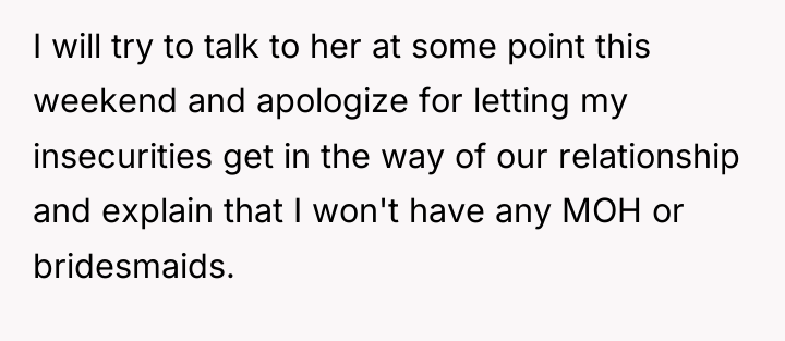I will try to talk to her at some point...