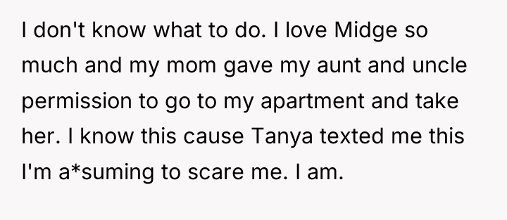 I don't know what to do. I love Midge so...