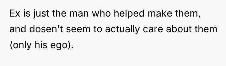Ex is just the man who helped make them, and...