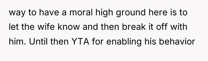 way to have a moral high ground here is to...