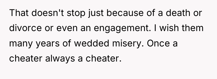 That doesn't stop just because of a death or divorce...