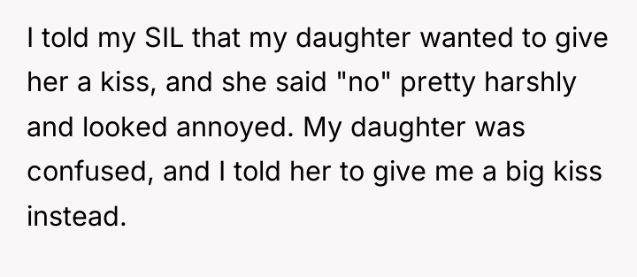 I told my SIL that my daughter wanted to give...