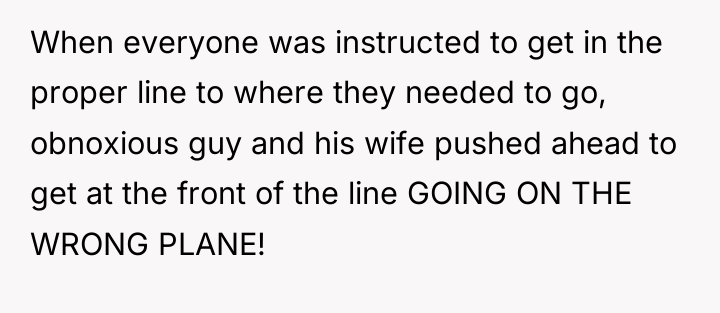 When everyone was instructed to get in the proper line...