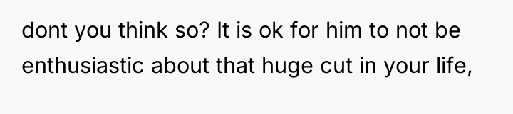 dont you think so? It is ok for him to...