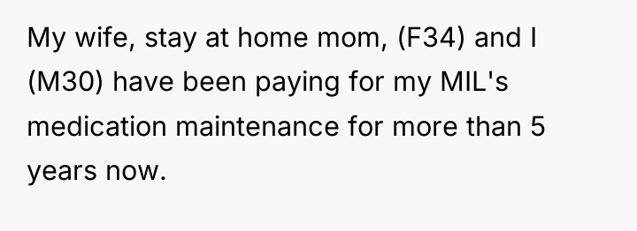 My wife, stay at home mom, (F34) and I (M30)...