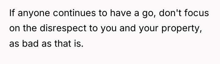 If anyone continues to have a go, don't focus on...