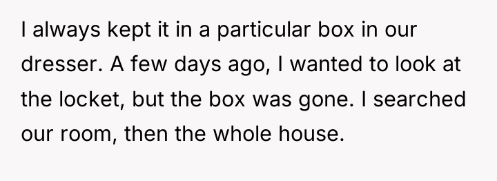 I always kept it in a particular box in our...