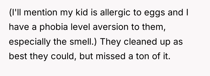 (I'll mention my kid is allergic to eggs and I...