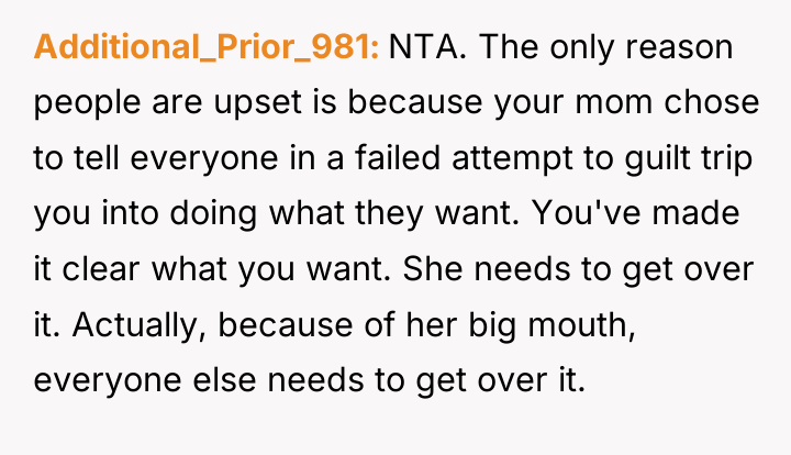 Additional_Prior_981 NTA. The only reason people are upset is because...