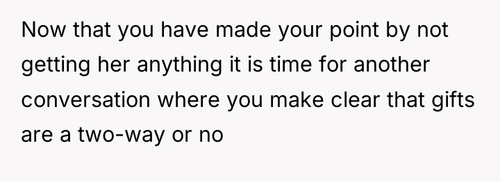 Now that you have made your point by not getting...